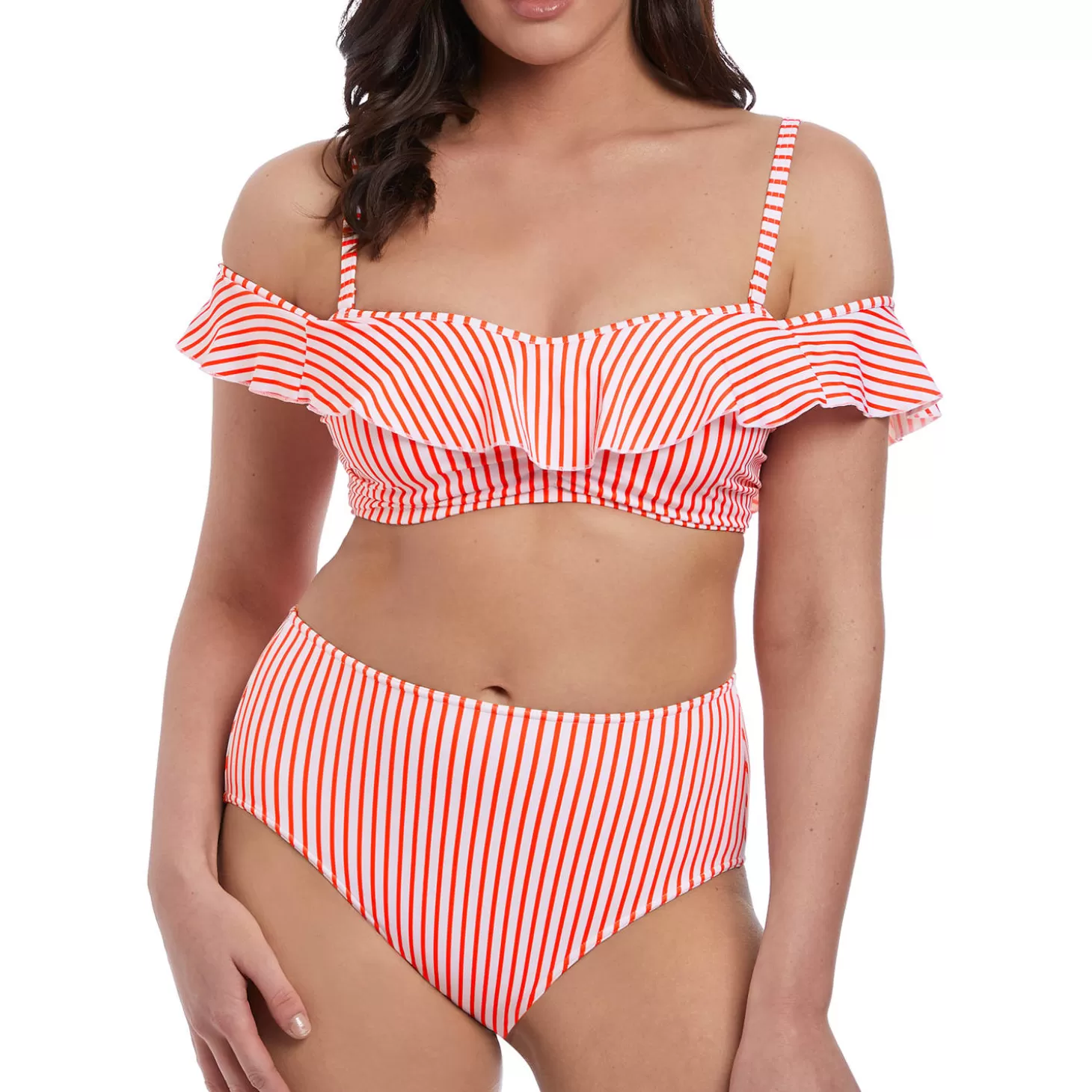 Freya Bas De Maillot De Bain Slip Taille Haute-Femme Culotte Haute