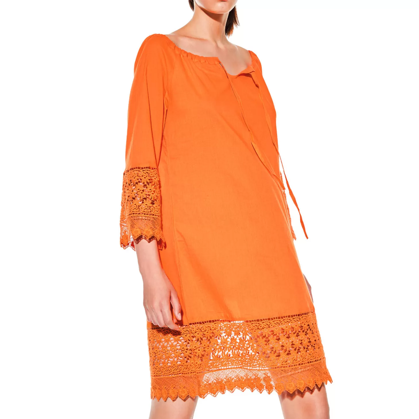 Verdissima Caftan Court En Coton-Femme Tunique De Plage & Paréo