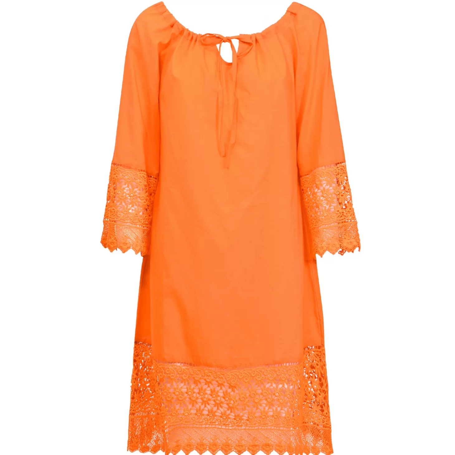 Verdissima Caftan Court En Coton-Femme Tunique De Plage & Paréo