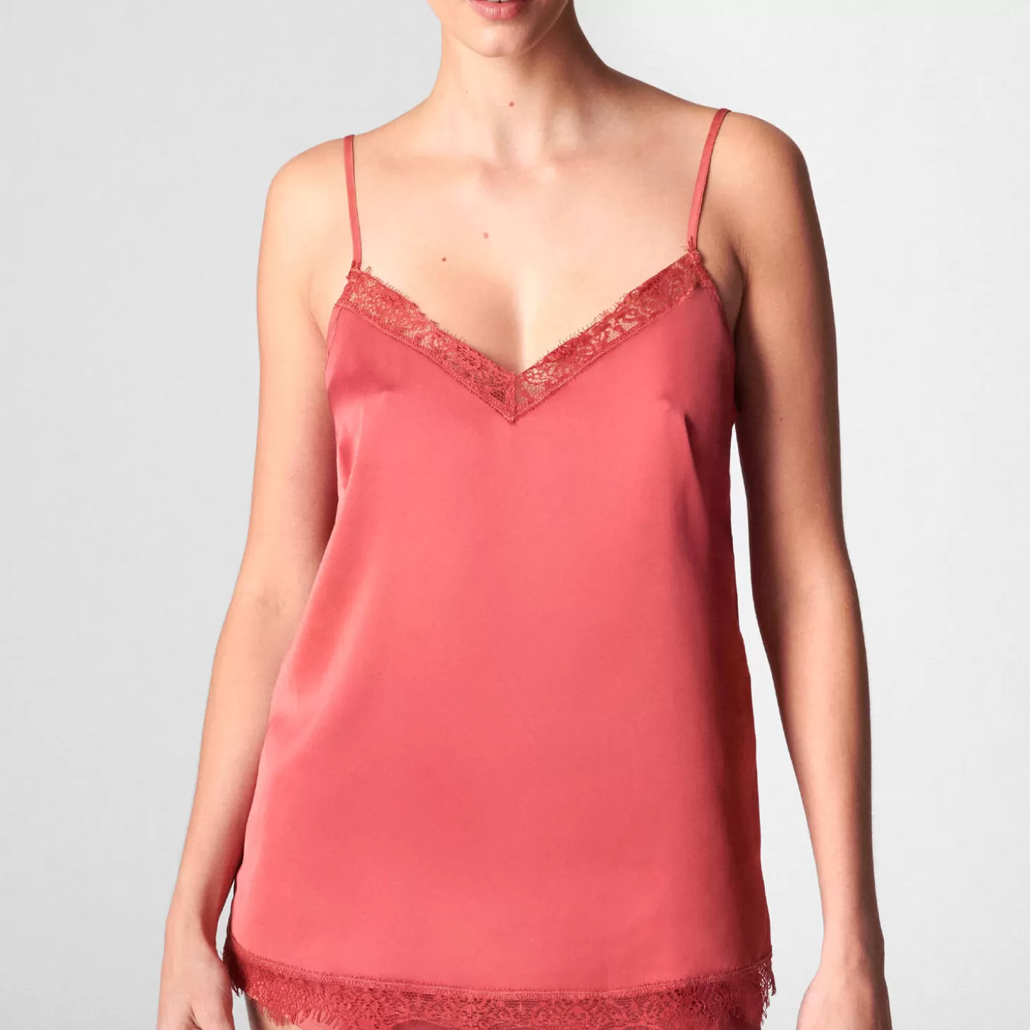 Simone Pérèle Caraco En Satin-Femme Caraco Et Top