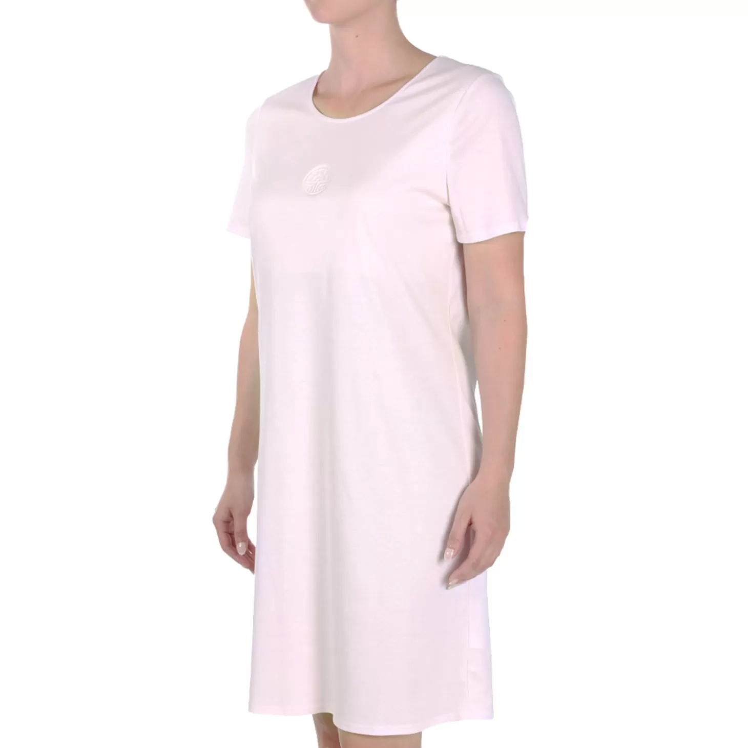 Féraud Chemise De Nuit Manches Courtes En Coton-Femme Chemise De Nuit