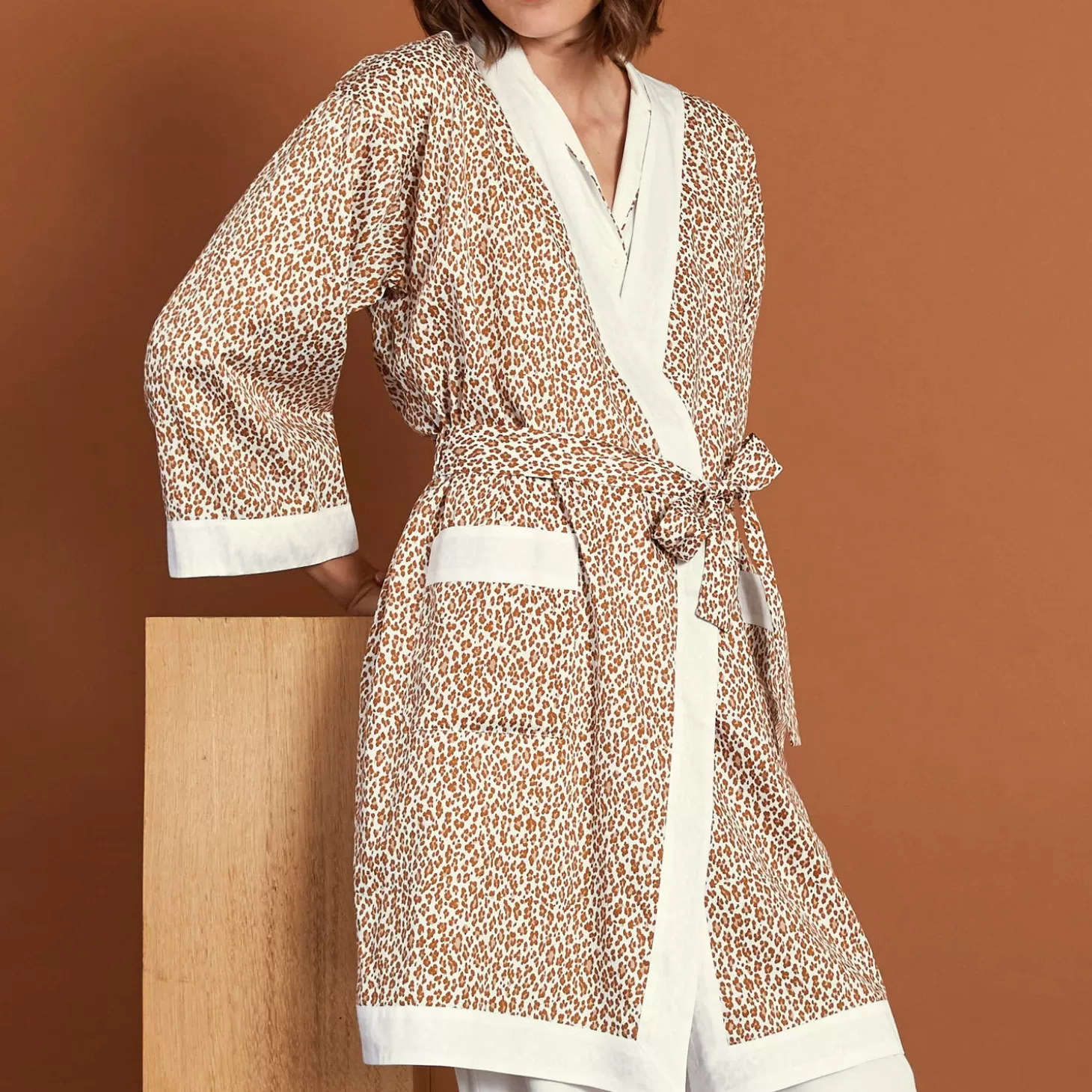 Laurence Tavernier Kimono Court En Coton-Femme Déshabillé Et Kimono