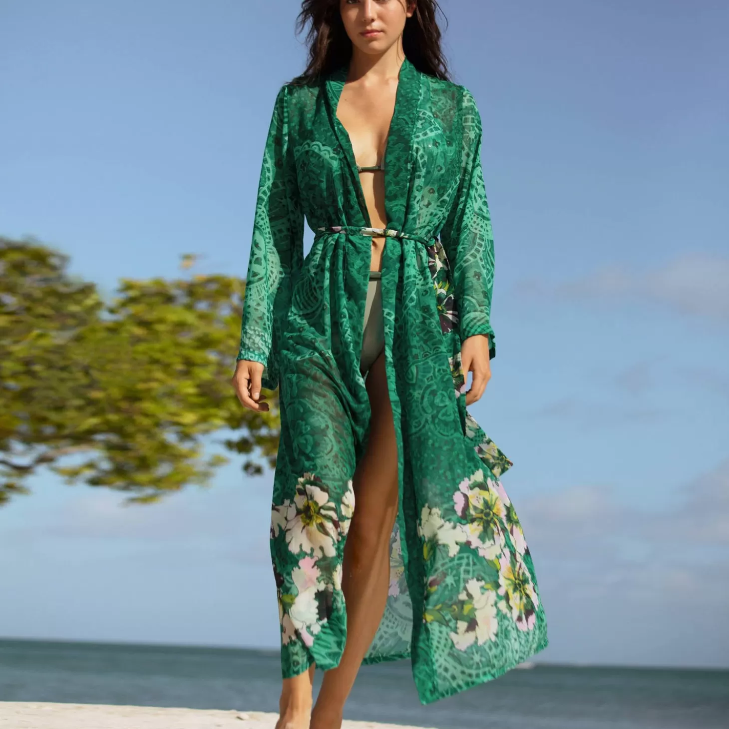 Pain de Sucre Kimono Long Caissy-Femme Robe De Plage