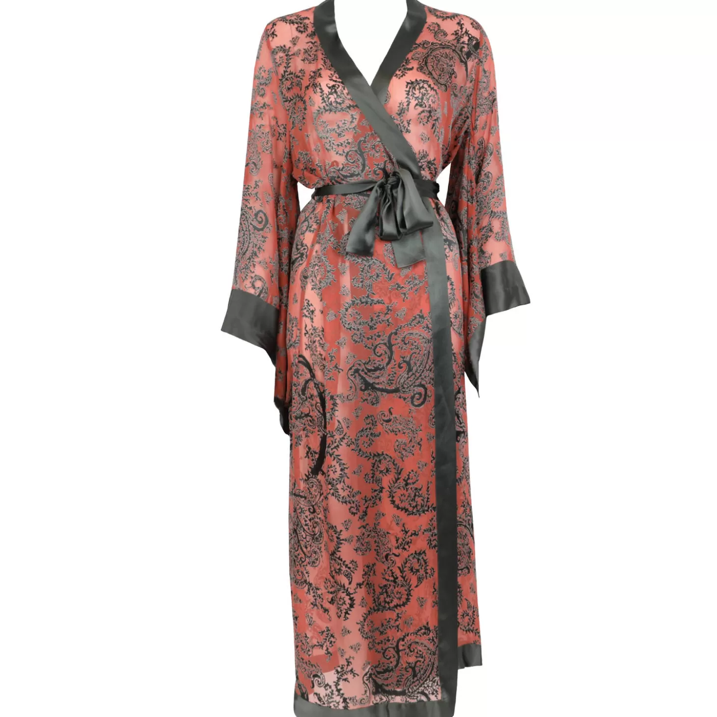 Marjolaine Kimono Long En Soie-Femme Déshabillé Et Kimono