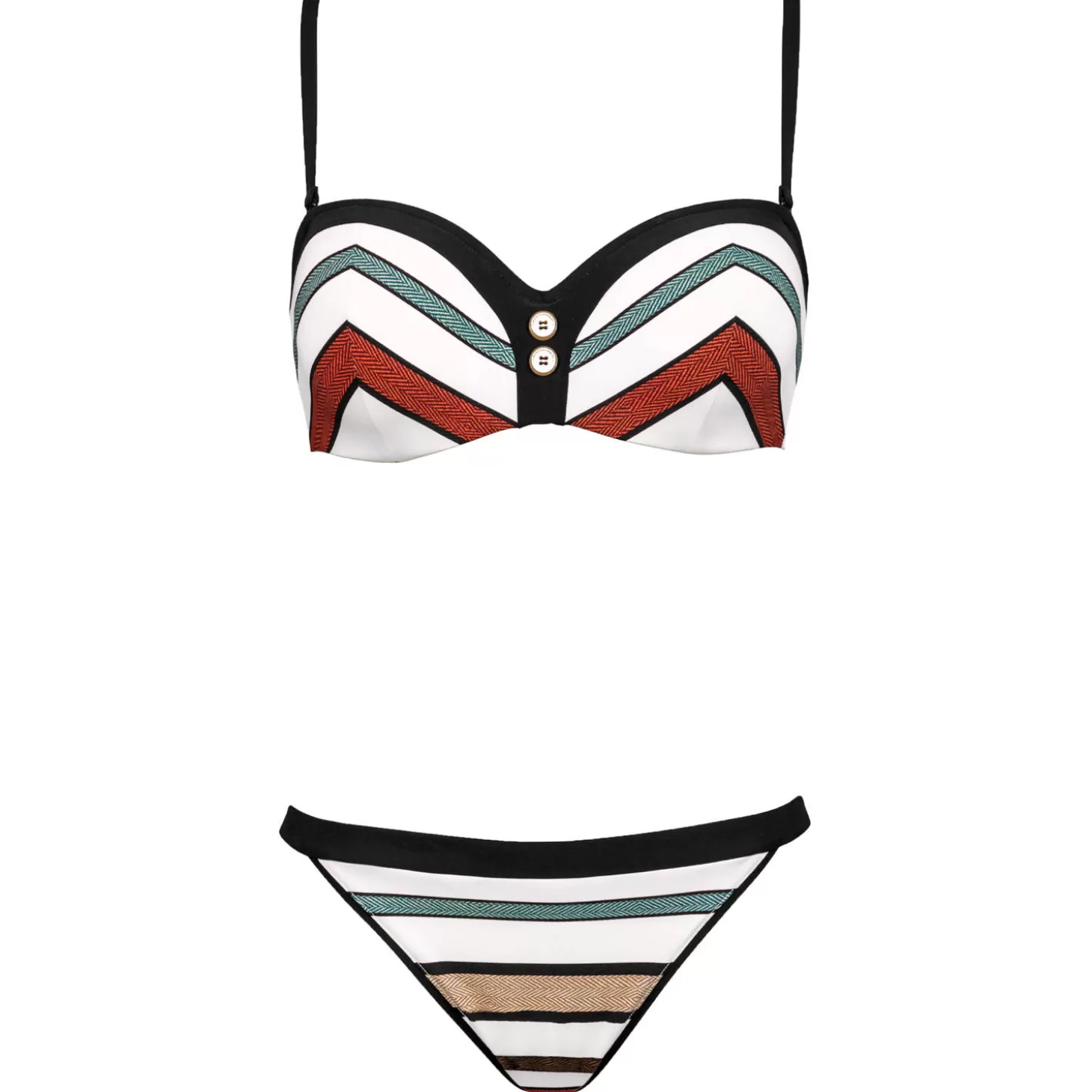 Maryan Mehlhorn Maillot De Bain 2 Pièces Bandeau Coques-Femme Bandeau