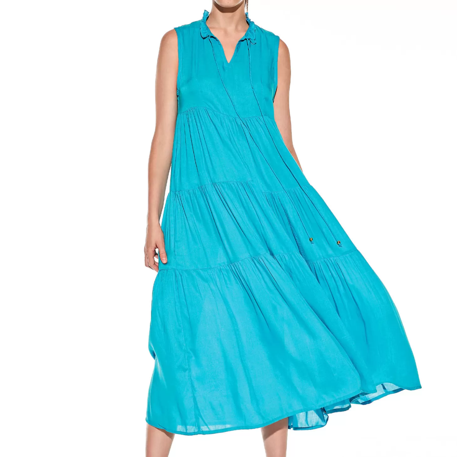 Verdissima Robe De Plage Longue Sans Manches-Femme Robe De Plage