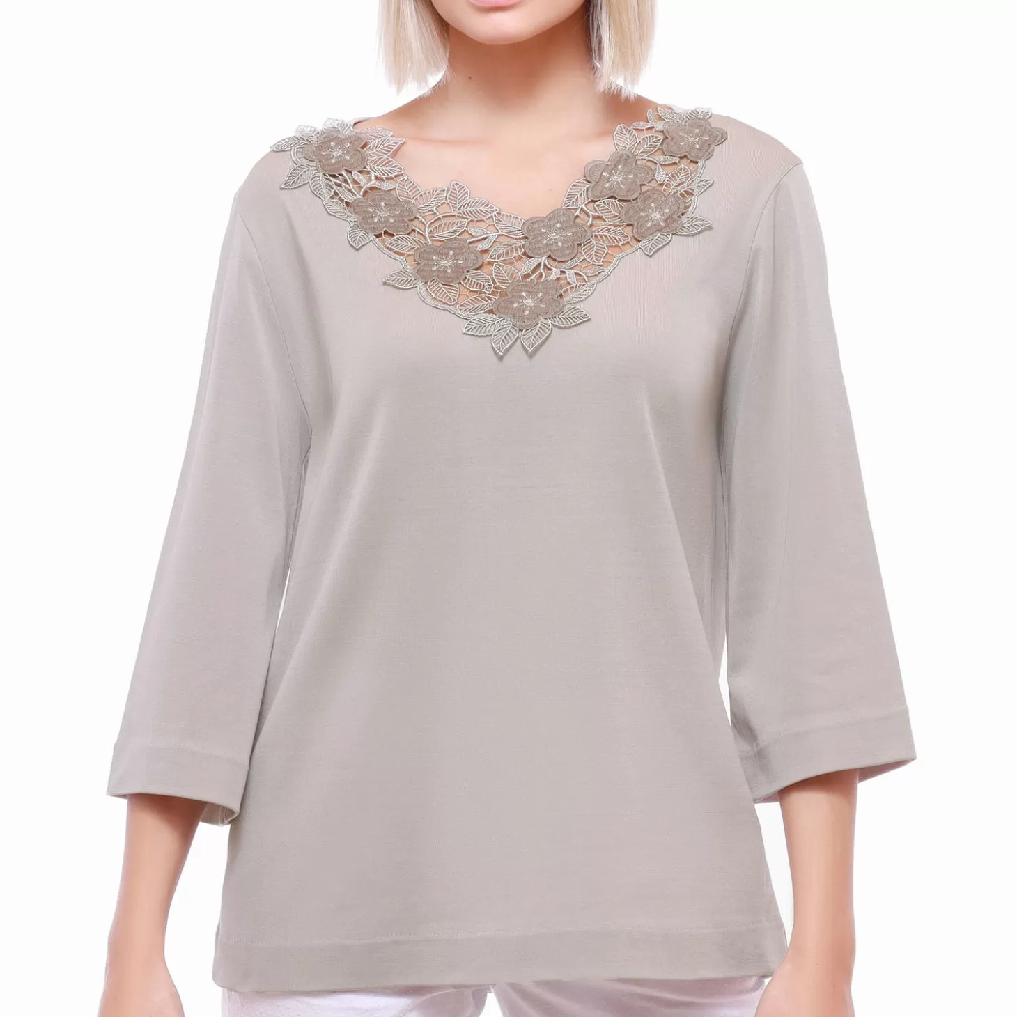 Oscalito Top Manches 3/4 En Coton-Femme Caraco Et Top