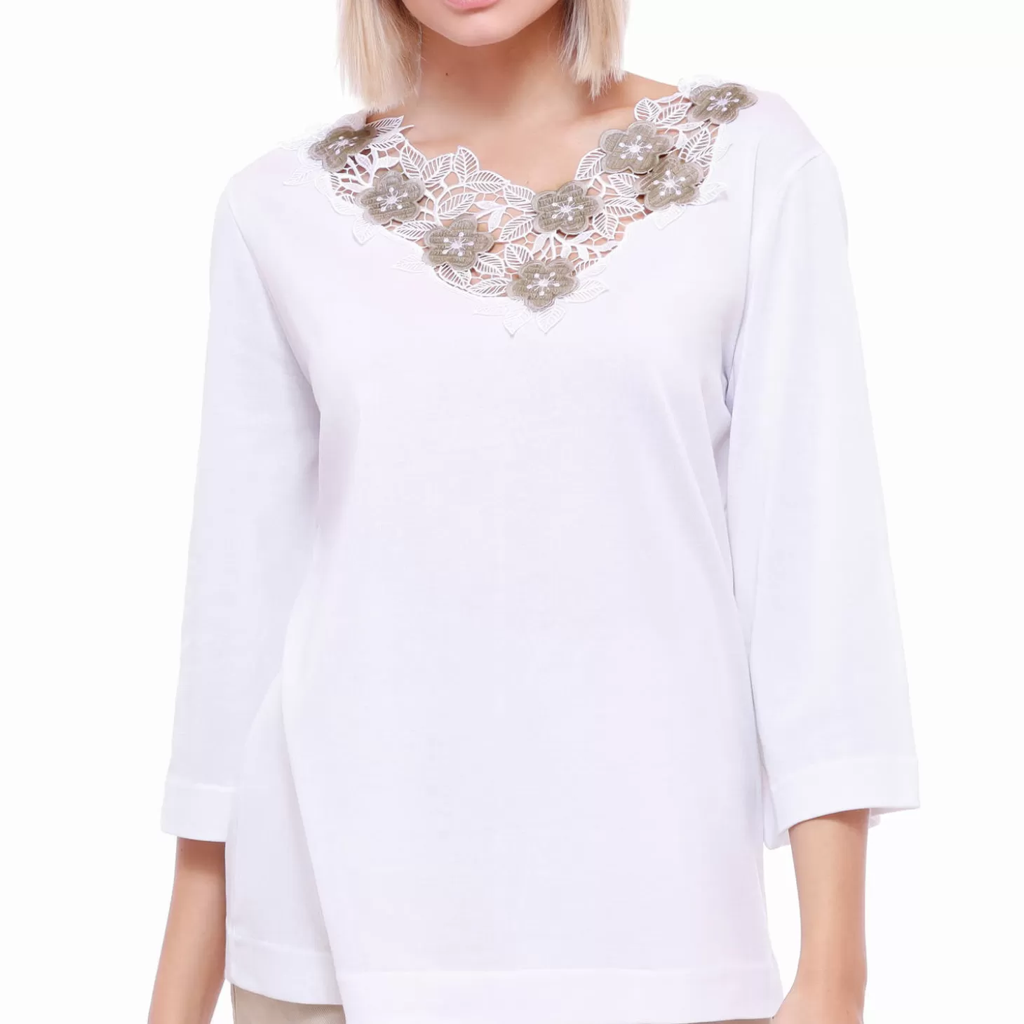 Oscalito Top Manches 3/4 En Coton-Femme Caraco Et Top