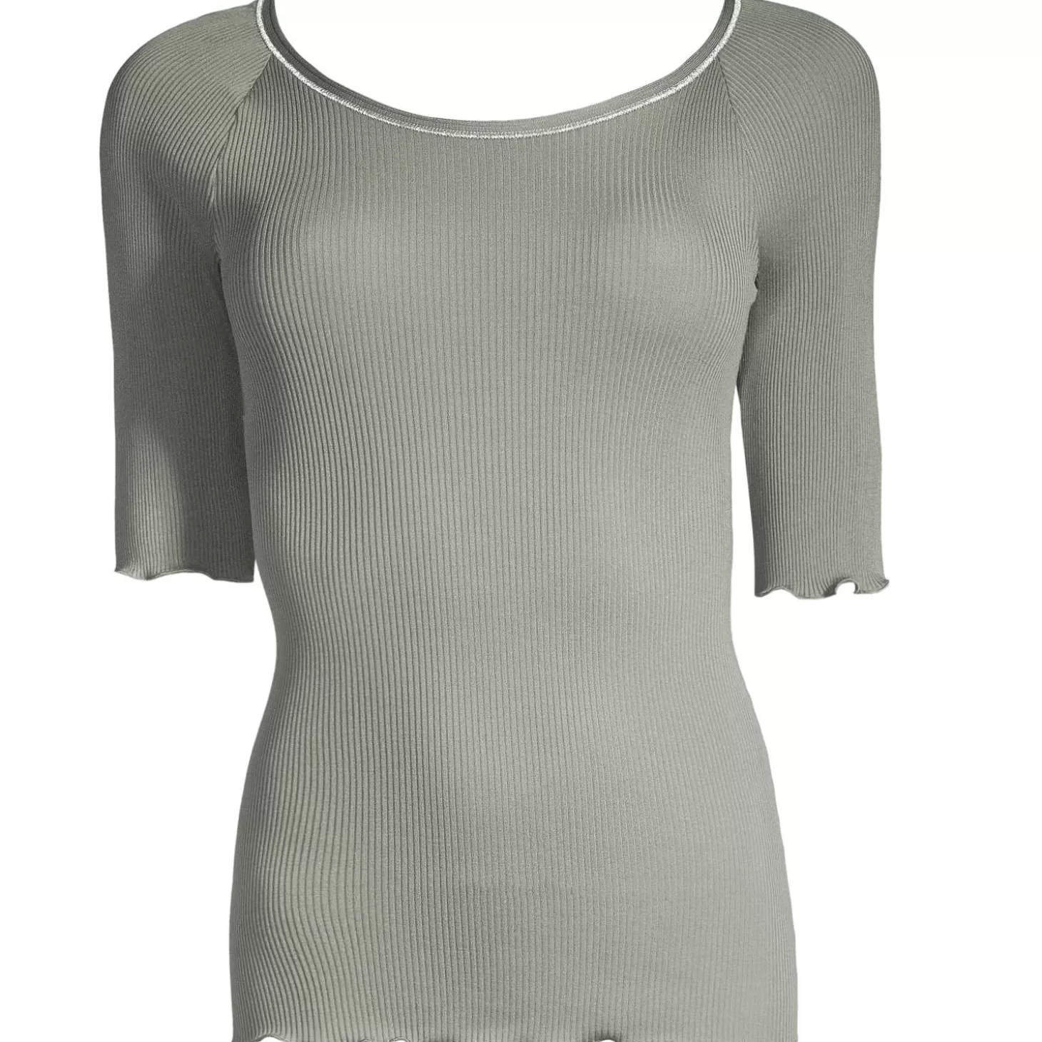 Oscalito Top Manches 3/4 Fil Lurex En Coton Fil D'Ecosse-Femme Caraco Et Top