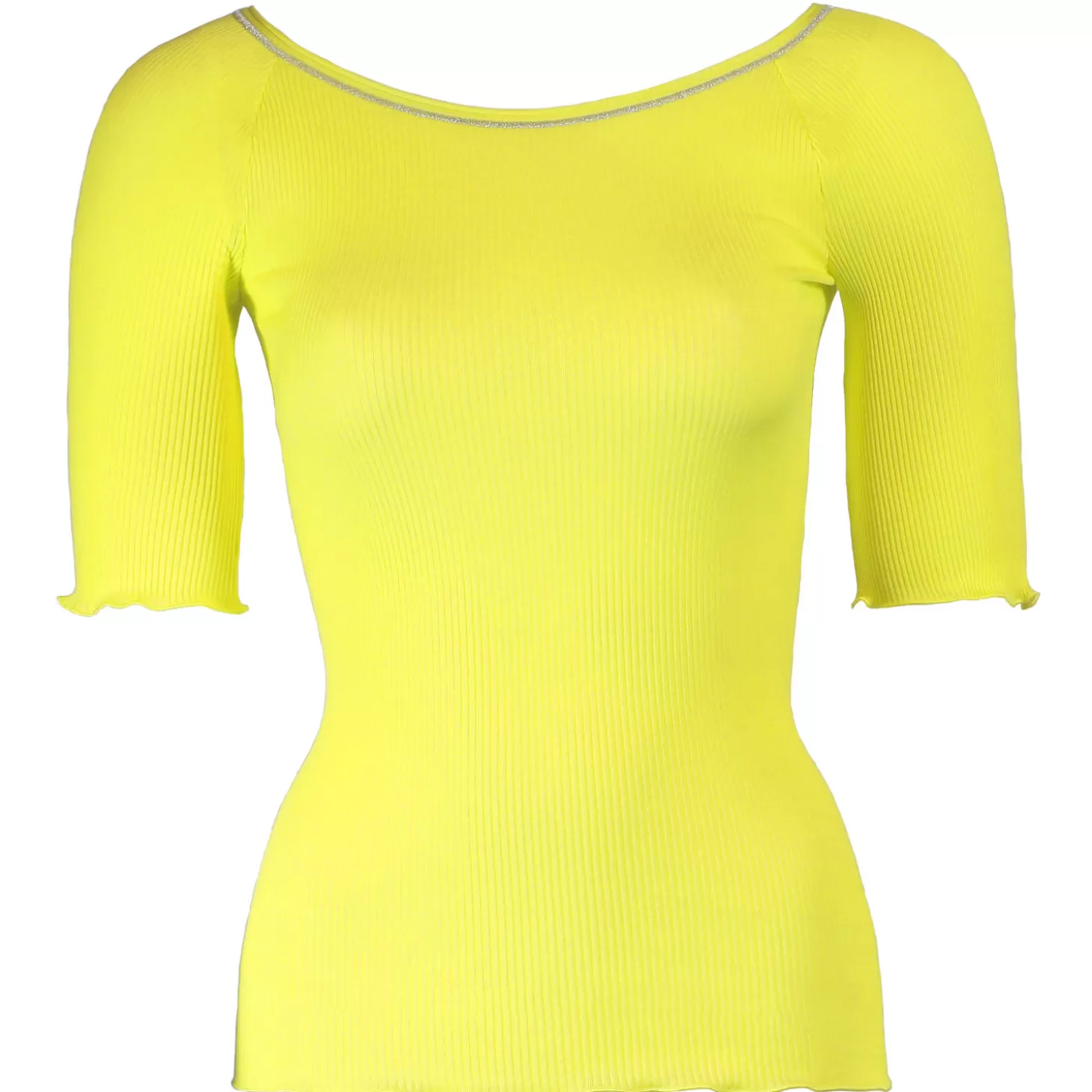 Oscalito Top Manches 3/4 Fil Lurex En Coton Fil D'Ecosse-Femme Caraco Et Top