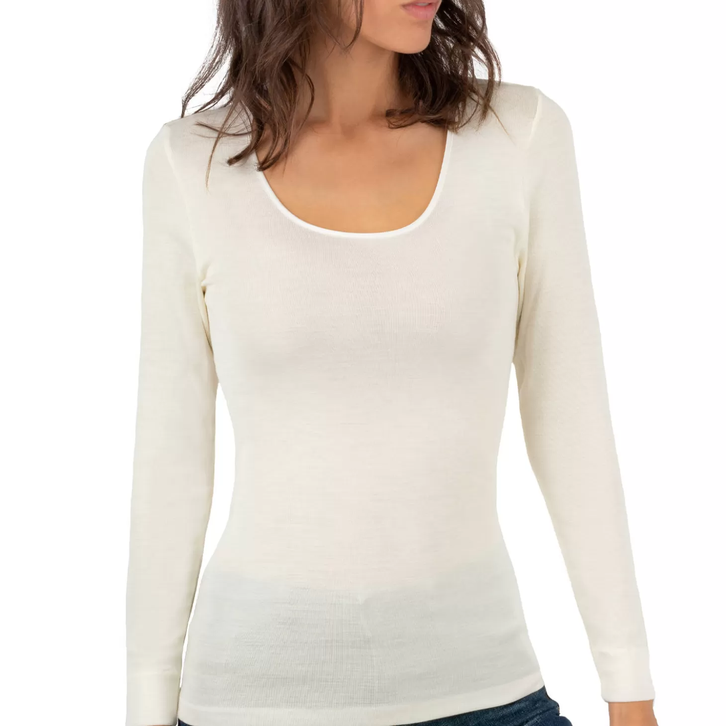 Oscalito Top Manches Longues En Laine Merinos Et Soie-Femme Pull & Gilet